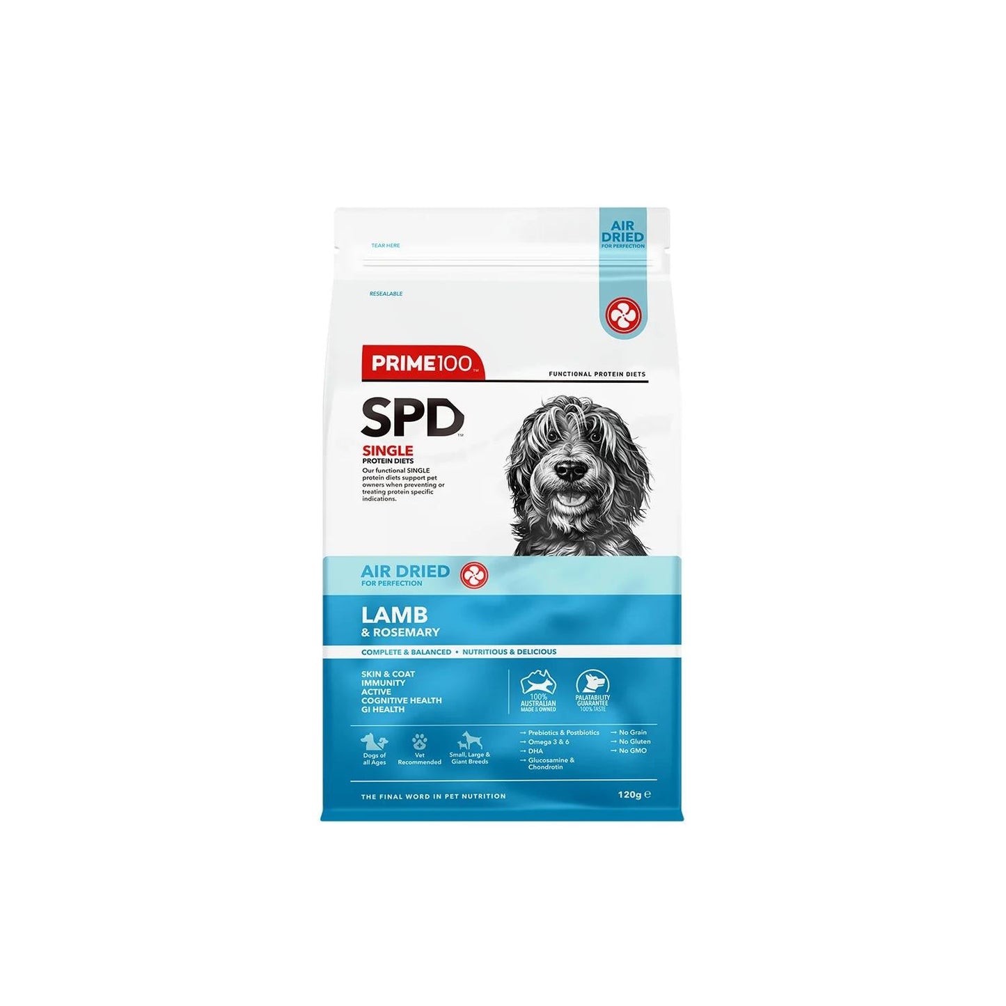 PRIME SPD AIR DRIED LAMB & ROSEMARY 120GM