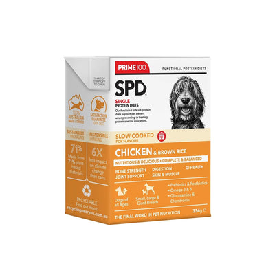PRIME SPD SLOW COOKED CHICKEN & BROWN RICE 354G 12PK