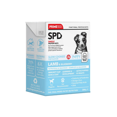 PRIME SPD SLOW COOKED PUPPY LAMB & BBERRY 354G 12PK
