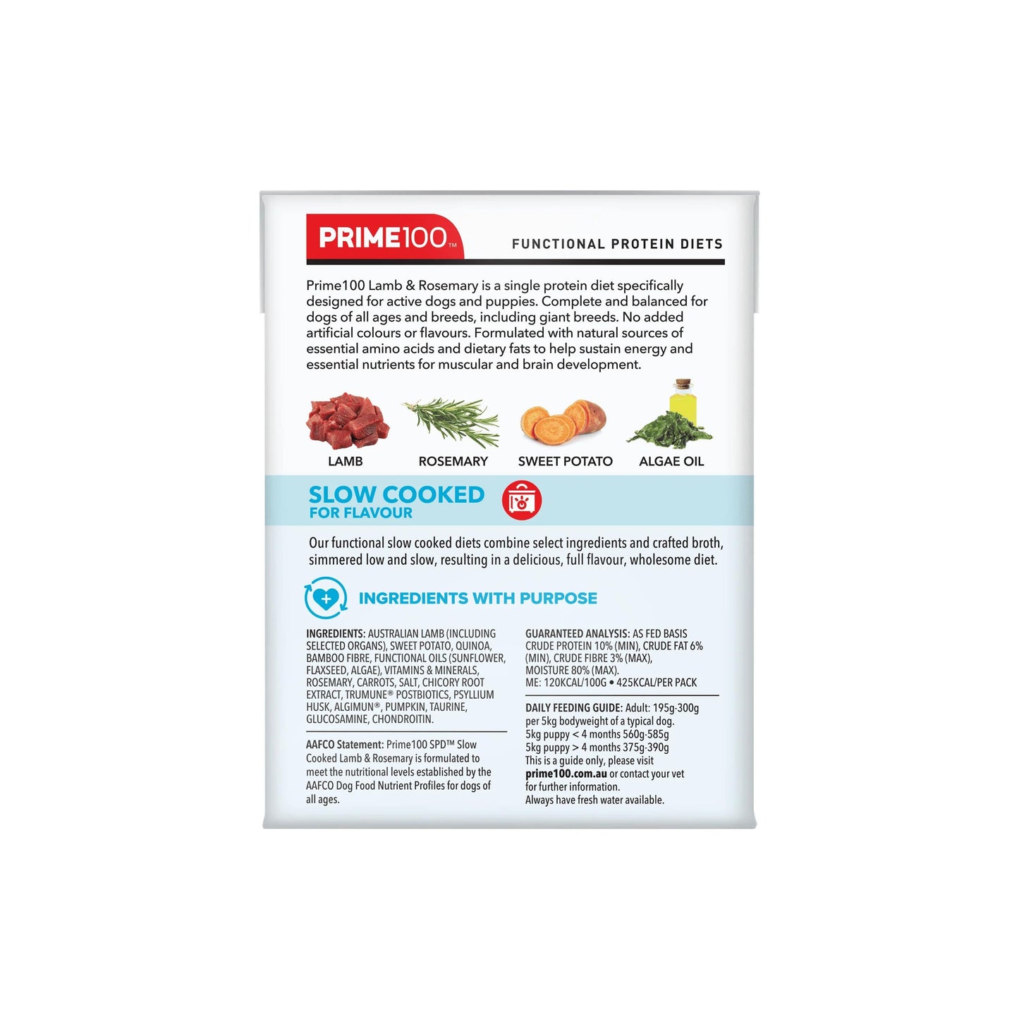 Prime Spd Slow Cooked Lamb & Rosemary 354g 12pk