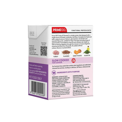 Prime Spd Slow Cooked Turkey & Flaxseed 354g 12pk