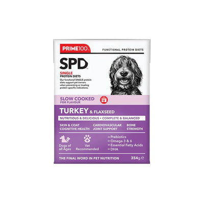 PRIME SPD SLOW COOKED TURKEY & FLAXSEED 354G 12PK