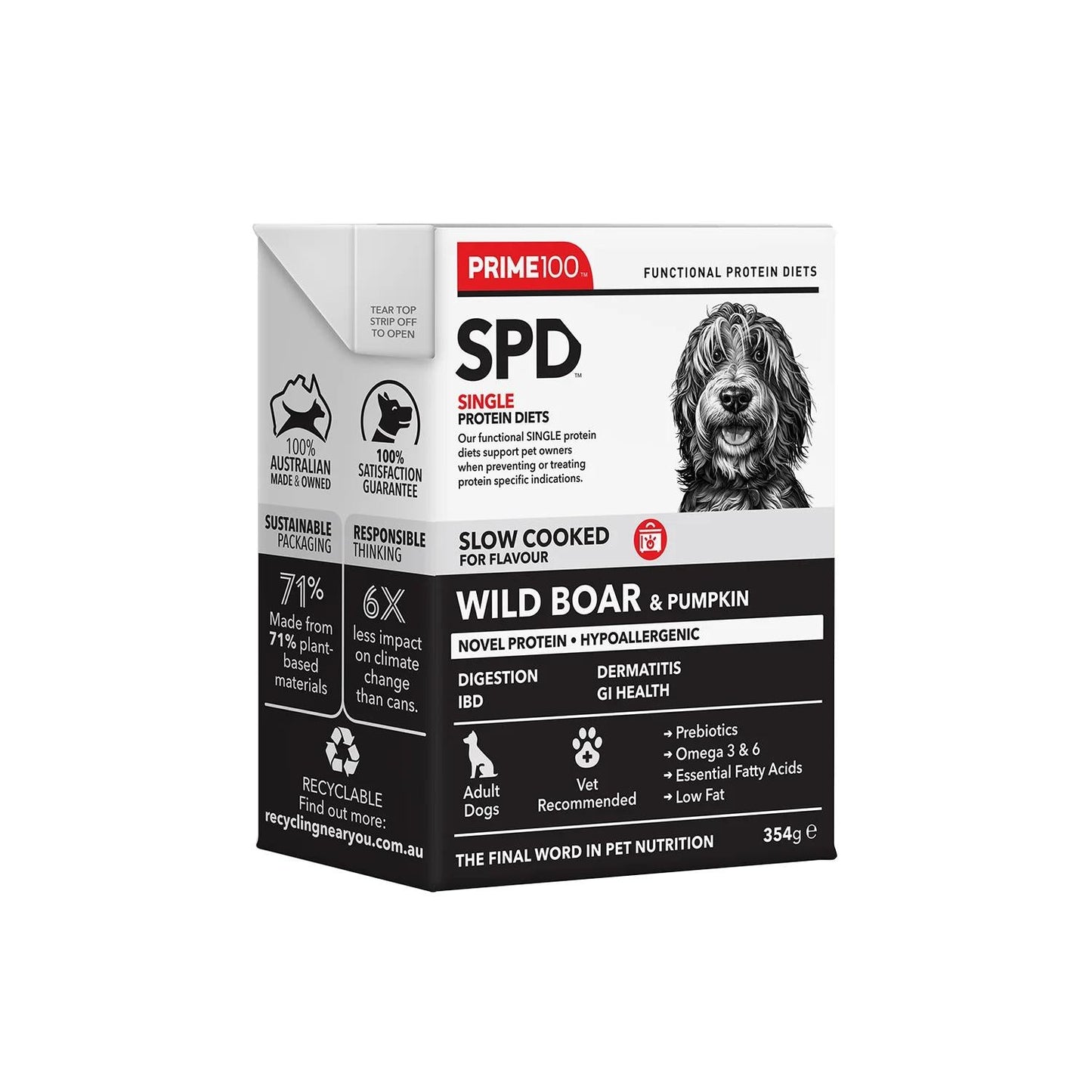 Prime Spd Slow Cooked Wild Boar & Pumpkn 354g 12pk