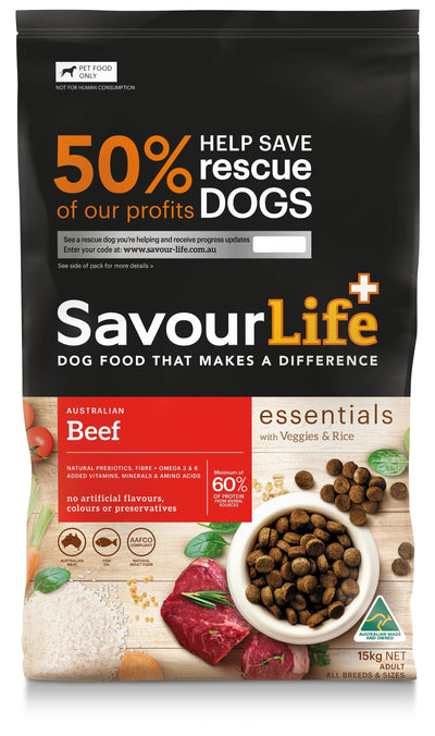 SAVOURLIFE ESSENTIALS ADULT BEEF 15KG