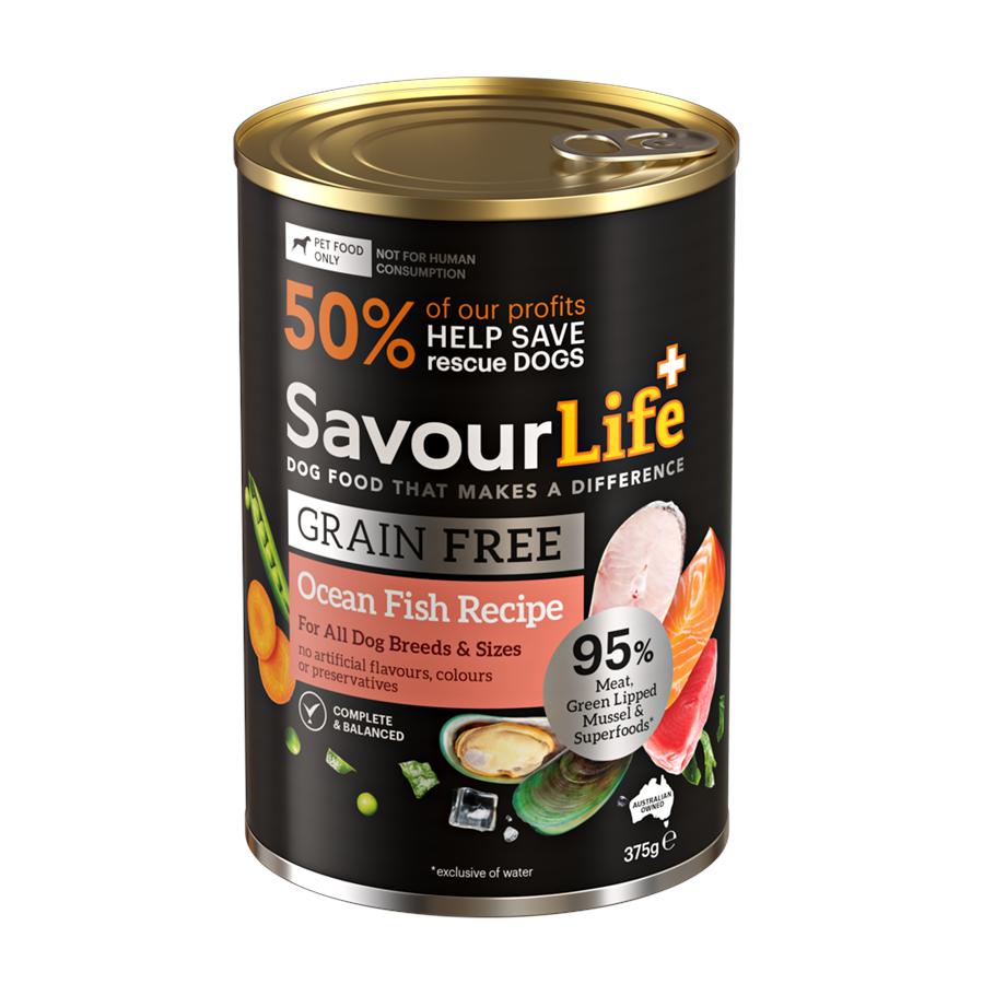 SAVOURLIFE GRAIN FREE ADULT OCEAN FISH 375G 12PK