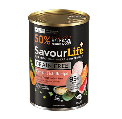 SAVOURLIFE GRAIN FREE ADULT OCEAN FISH 375G 12PK