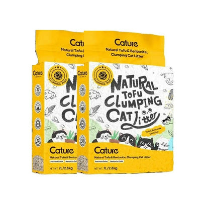 CATURE Tofu Clumping Cat Litter Pellet & Bentonite 14L/5.6Kg