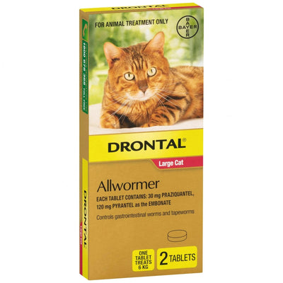 Drontal Allwormer Ellipsoid Cat 4kg 2 Pack