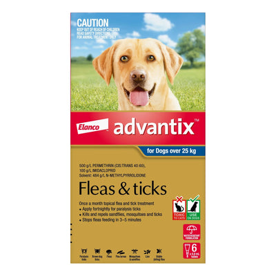 Advantix For Extra Large Dogs Over 25Kg (Blue) 6 Pack