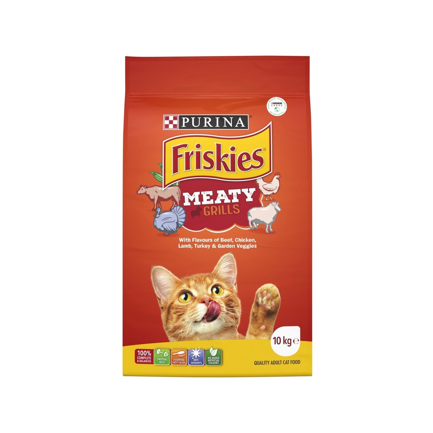 Purina Friskies Meaty Grills Adult Dry Cat Food 10kg