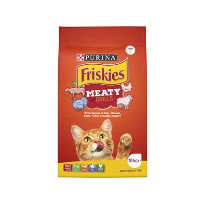 Purina Friskies Meaty Grills Adult Dry Cat Food 10kg