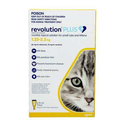 Revolution Plus Small Cats & Kittens 1.25-2.5kg - 3 Pack