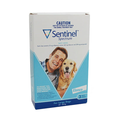 Sentinel Spectrum Chews Blue for Large Dogs 22-45kg 3pk