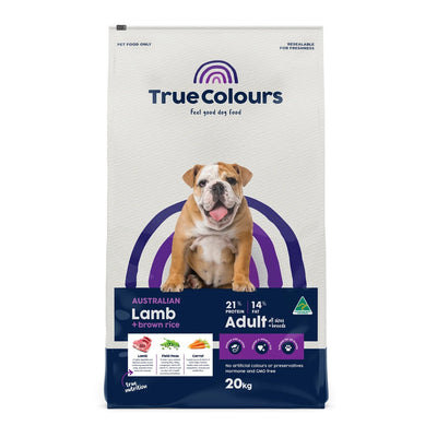 True Colours Adult Lamb & Brown Rice Dry Dog Food 20kg