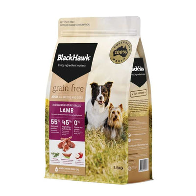 Black Hawk Grain Free Adult Lamb Dry Dog Food 2.5kg