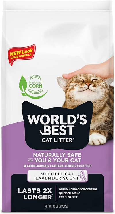 World's Best Lavender Clumping Cat Litter 12.7kg