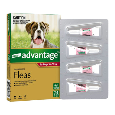 Advantage For Dogs 10-25kg 4 Pack