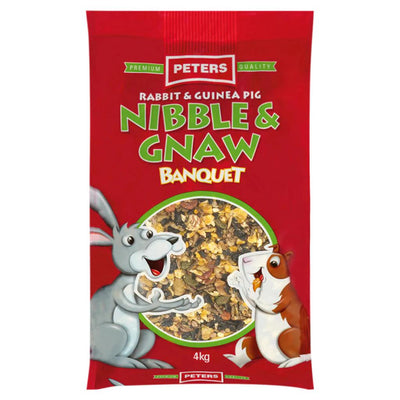 Peters Rabbit & Guinea Pig Nibble & Gnaw Banquet Feed 4kg