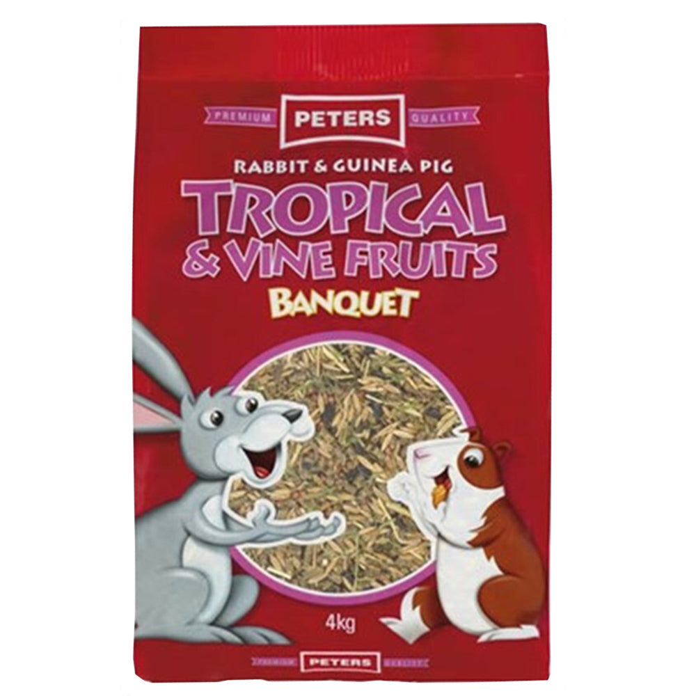 Peters Rabbit & Guinea Pig Tropical & Vine Fruits Banquet Feed 4kg