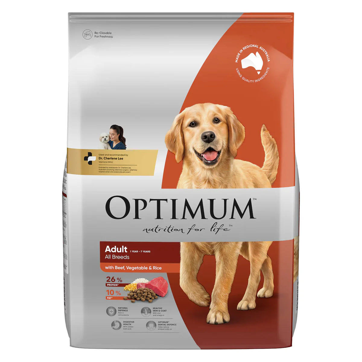 Optimum Dog Beef Vegetable & Rice Dry Dog Food 15kg