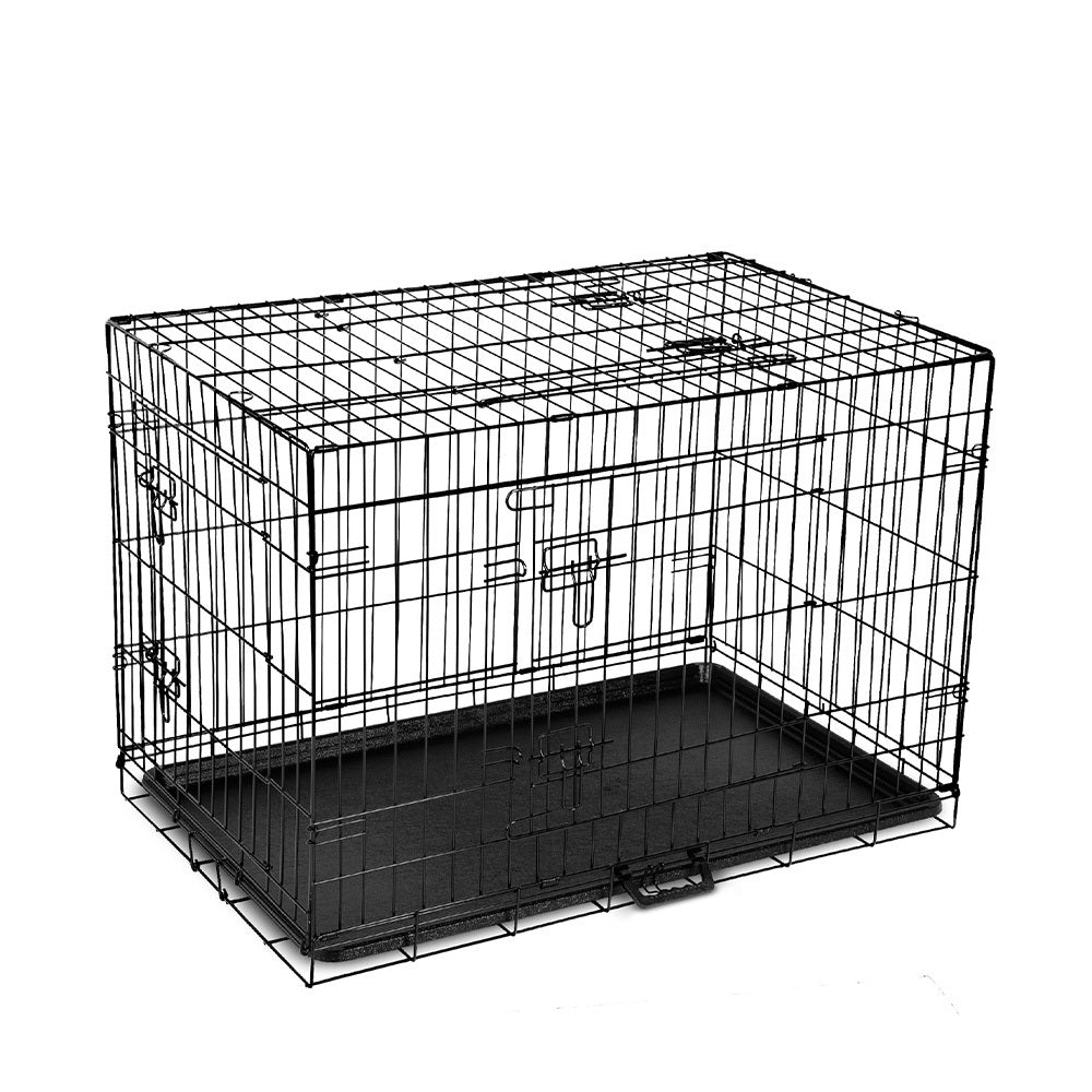 Dog Cage Crate Kennel 3 Doors - 48" / 120cm