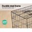 Dog Cage Crate Kennel 3 Doors - 48" / 120cm