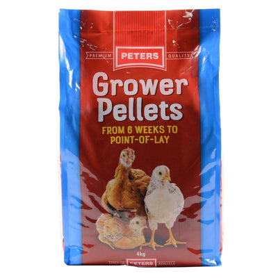 Peters Grower Pellets From 6 Weeks To Point Of Lay Chicken Feed 4kg