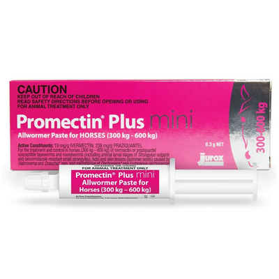 Promectin Plus Mini Allwormer Paste for Horses 300 kg–600 kg 6.3g