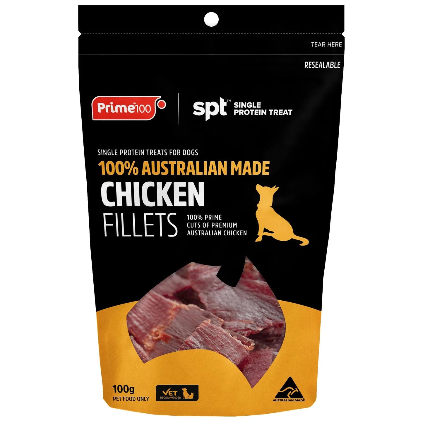 Prime100 Spt Chicken Fillet Dog Treats 100G