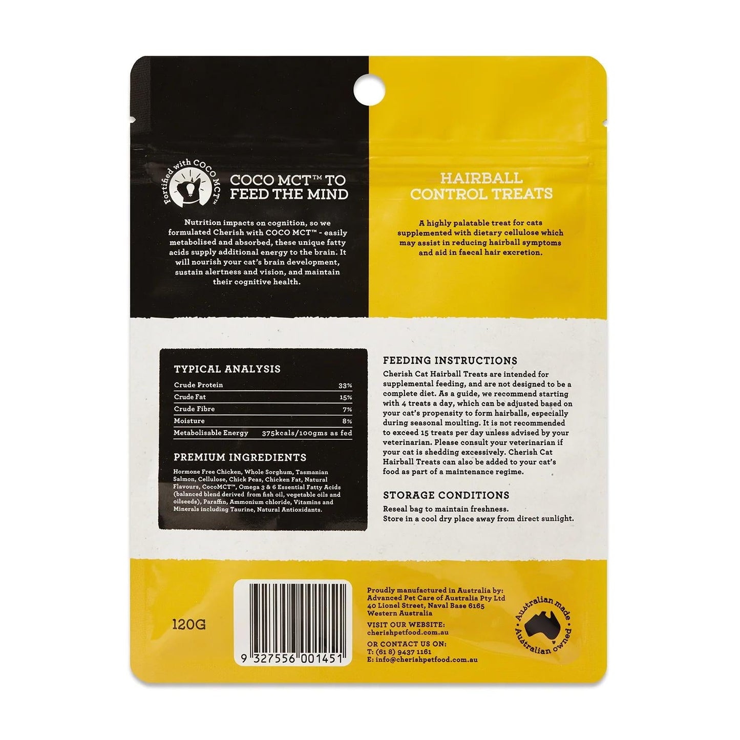 Cherish Cat Hairball Control Treat 120g