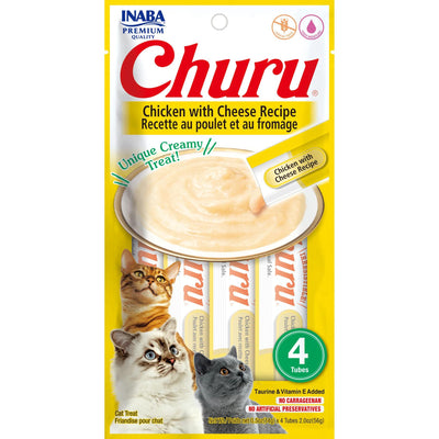 INABA CAT CHURU PUREE CHICKEN WITH CHEESE 56G 6PK