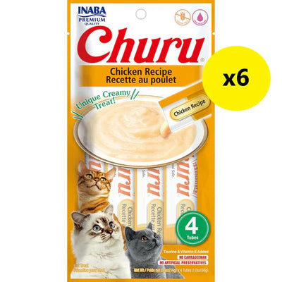 INABA CAT CHURU PUREE CHICKEN 56G 6PK