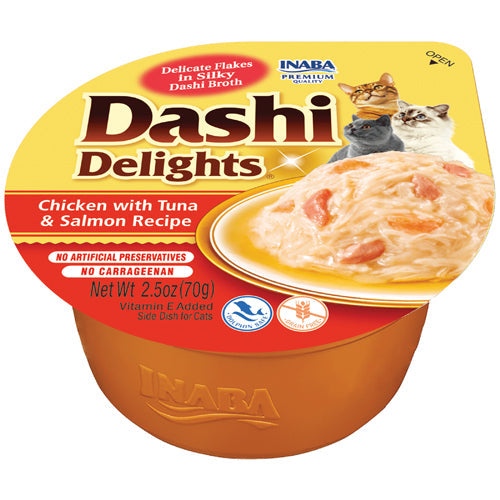 INABA CAT DASHI DELIGHTS TUNA WITH SALMON 56G