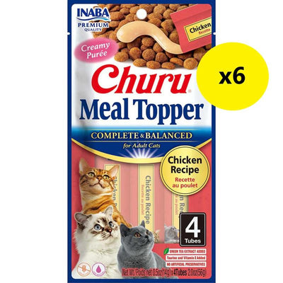 INABA CAT CHURU MEAL TOPPER CHICKEN 56G 6PK