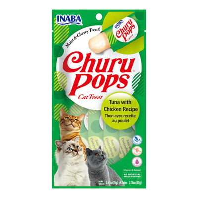 INABA CAT CHURU POPS TUNA WITH CHICKEN 60G 6PK