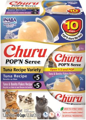 INABA CAT CHURU POP N SERVE TUNA VARIETY 10PK