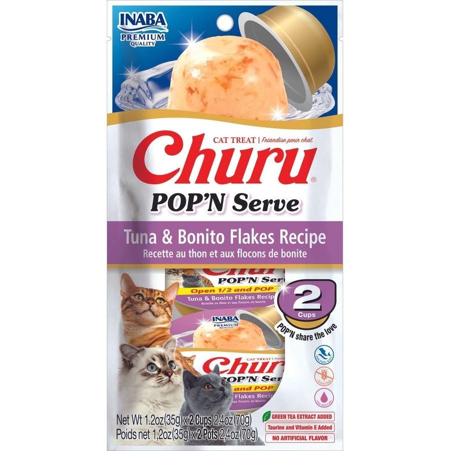Inaba Cat Churu Pop N Serve Tuna Bonito 70g 4pk