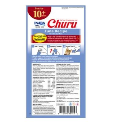Inaba Cat Churu Puree Senior 10+ Chicken & Tuna Variety 40pk