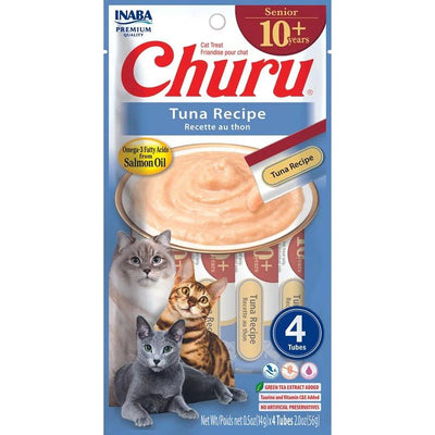 Inaba Cat Churu Puree Senior 10+ Chicken & Tuna Variety 40pk