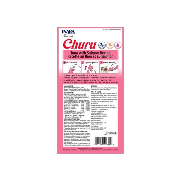 Inaba Cat Churu Puree Salmon Tuna 56g 6pk