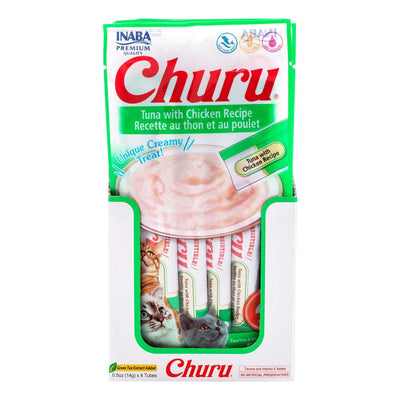 INABA CAT CHURU PUREE TUNA WITH CHICKEN 56G 6PK