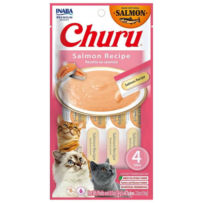 INABA CAT CHURU PUREE TUNA WITH SALMON 56G 6PK