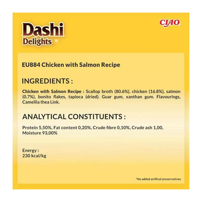 Inaba Dashi Delights Silky Broth Chicken & Salmon 40g 6pk