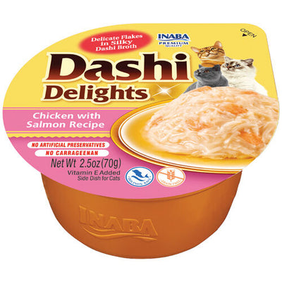 INABA DASHI DELIGHTS CUP CHICKEN SALMON 70G 6PK