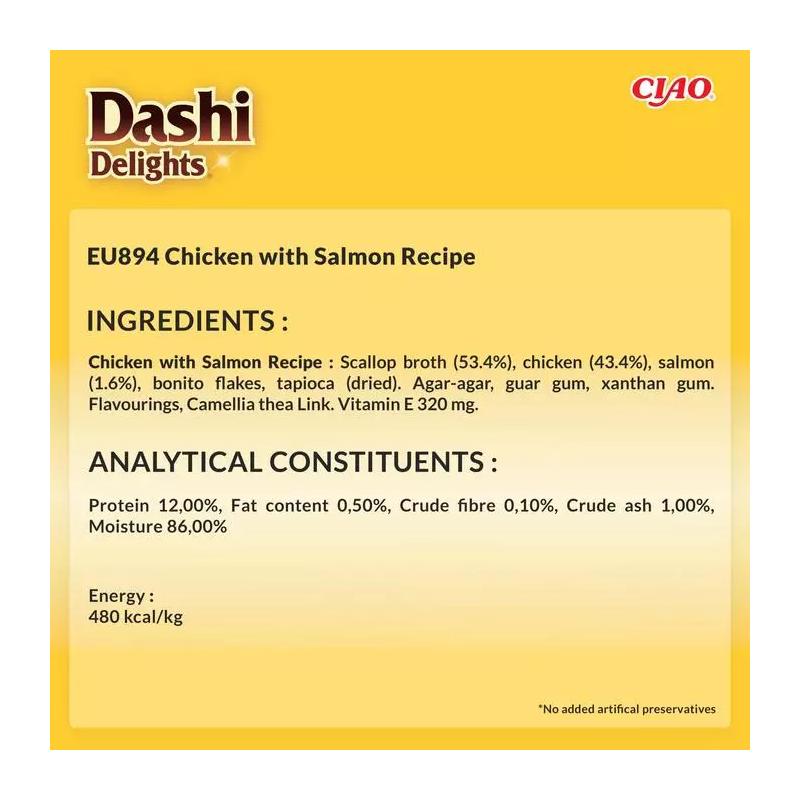 Inaba Dashi Delights Delicate Flakes Chicken Salmon 40g 6pk