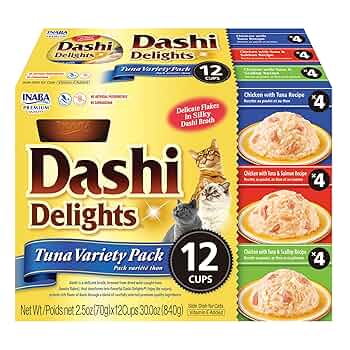 INABA DASHI DELIGHTS DELICATE FLAKES TUNA VARIETY 12PK