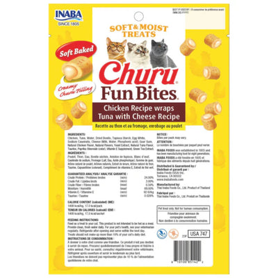 Inaba Cat Churu Fun Bite Chicken Wrap Tuna Cheese 36g 6pk