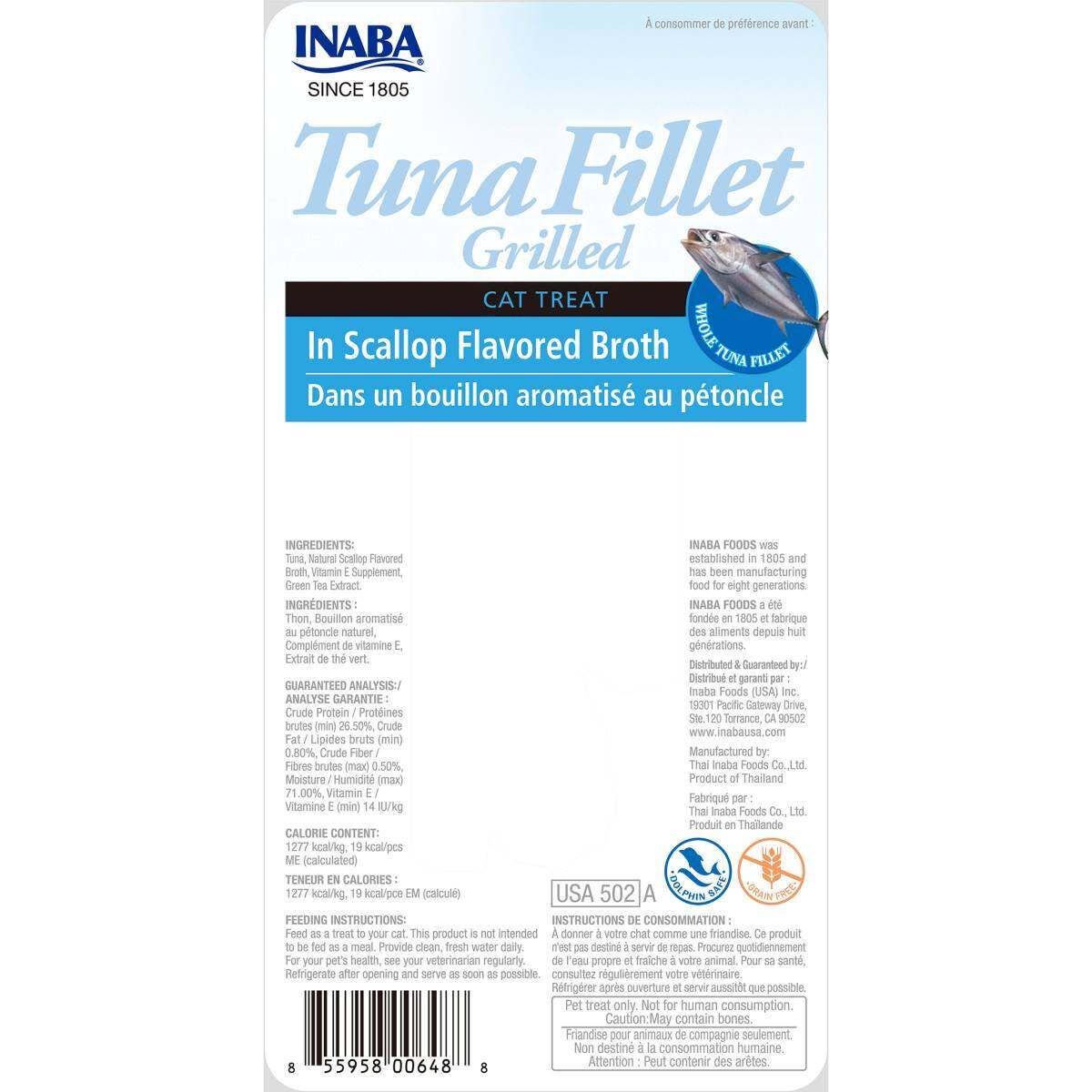 Inaba Cat Grilled Tuna Fillet In Scallop Broth 15g 6pk