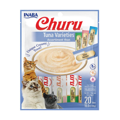 INABA CAT CHURU PUREE SALMON TUNA VARIETIES 20PK BOX