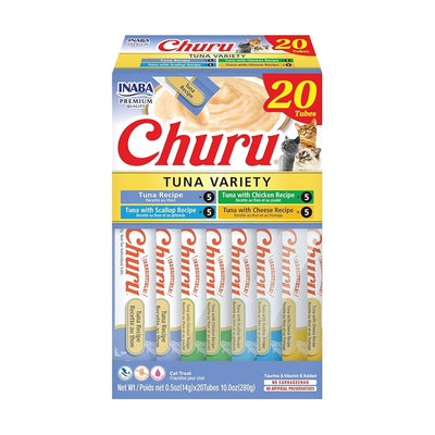 INABA CAT CHURU PUREE TUNA VARIETIES 20PK BOX